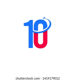 10 Year Anniversary Star for Celebration Vector Template Design Illustration