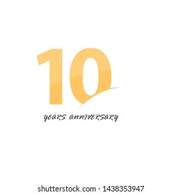 10 year anniversary vector, style  for celebration, logo template