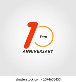 10 Year Anniversary Vector Template Design Illustration