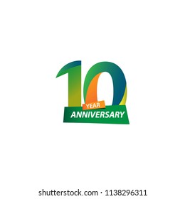 10 Year Anniversary Vector Template Design Illustration