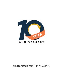 10 Year Anniversary Vector Template Design Illustration