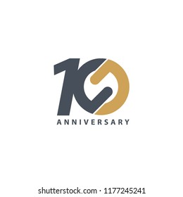 10 Year Anniversary Vector Template Design Illustration