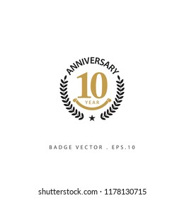 10 Year Anniversary Vector Template Design Illustration