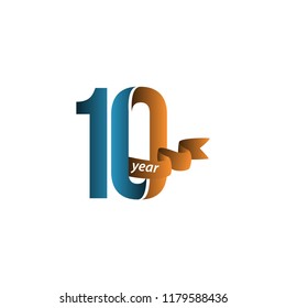10 Year Anniversary Vector Template Design Illustration