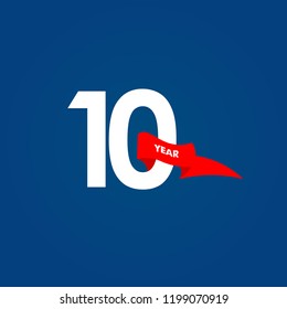 10 Year Anniversary Vector Template Design Illustration