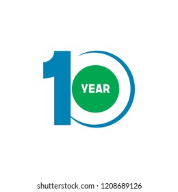 10 Year Anniversary Vector Template Design Illustration
