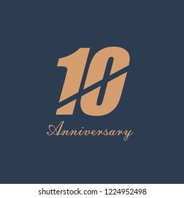 10 Year Anniversary Vector Template Design Illustration