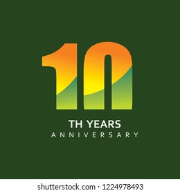 10 Year Anniversary Vector Template Design Illustration