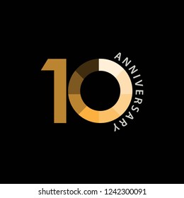 10 Year Anniversary Vector Template Design Illustration