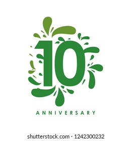 10 Year Anniversary Vector Template Design Illustration