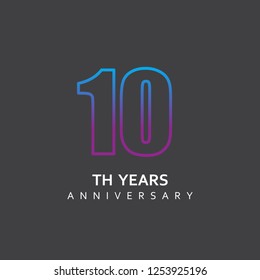 10 Year Anniversary Vector Template Design Illustration.