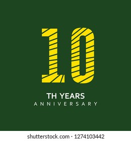 10 Year Anniversary Vector Template Design Illustration