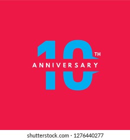 10 Year Anniversary Vector Template Design Illustration
