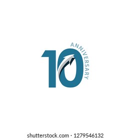 10 Year Anniversary Vector Template Design Illustration
