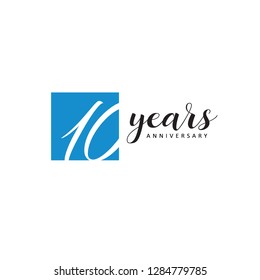 10 Year Anniversary Vector Template Design Illustration.