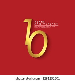 10 Year Anniversary Vector Template Design Illustration.