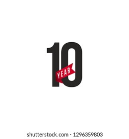 10 Year Anniversary Vector Template Design Illustration