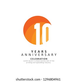 10 Year Anniversary Vector Template Design Illustration