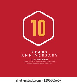 10 Year Anniversary Vector Template Design Illustration