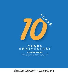10 Year Anniversary Vector Template Design Illustration