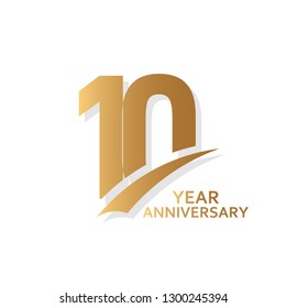 10 Year Anniversary Vector Template Design Illustration