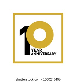 10 Year Anniversary Vector Template Design Illustration
