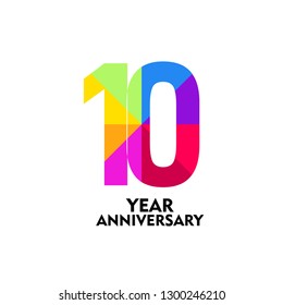 10 Year Anniversary Vector Template Design Illustration