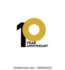 10 Year Anniversary Vector Template Design Illustration
