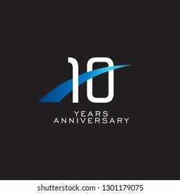 10 Year Anniversary Vector Template Design Illustration