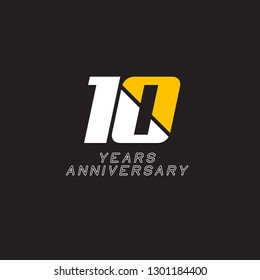 10 Year Anniversary Vector Template Design Illustration