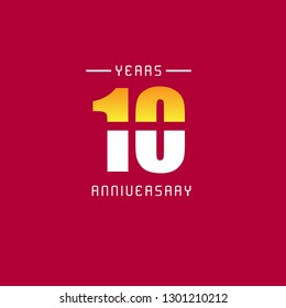 10 Year Anniversary Vector Template Design Illustration