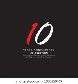 10 Year Anniversary Vector Template Design Illustration