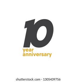 10 Year Anniversary Vector Template Design Illustration