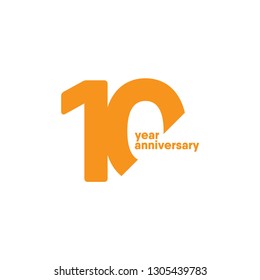 10 Year Anniversary Vector Template Design Illustration