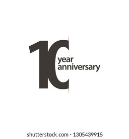 10 Year Anniversary Vector Template Design Illustration