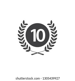 10 Year Anniversary Vector Template Design Illustration