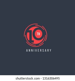 10 Year Anniversary Vector Template Design Illustration