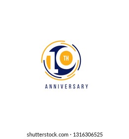 10 Year Anniversary Vector Template Design Illustration