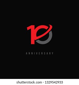 10 Year Anniversary Vector Template Design Illustration