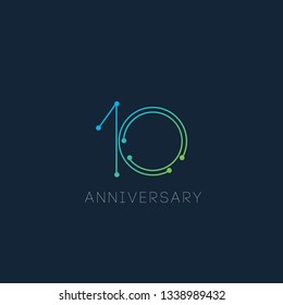 10 Year Anniversary Vector Template Design Illustration