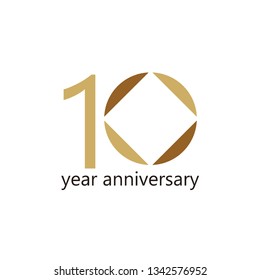 10 Year Anniversary Vector Template Design Illustration