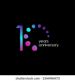 10 Year Anniversary Vector Template Design Illustration