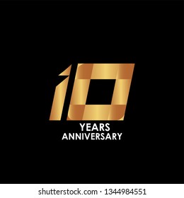 10 Year Anniversary Vector Template Design Illustration
