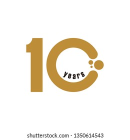 10 Year Anniversary Vector Template Design Illustration