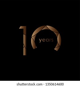 10 Year Anniversary Vector Template Design Illustration