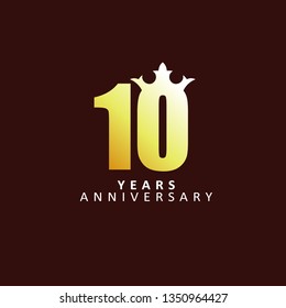 10 Year Anniversary Vector Template Design Illustration, with flat design.