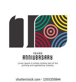 10 Year Anniversary Vector Template Design Illustration, with flat design.