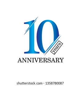 10 Year Anniversary Vector Template Design Illustration - Vector