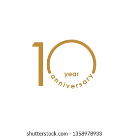 10 Year Anniversary Vector Template Design Illustration