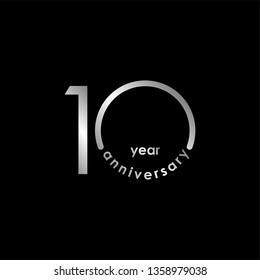 10 Year Anniversary Vector Template Design Illustration